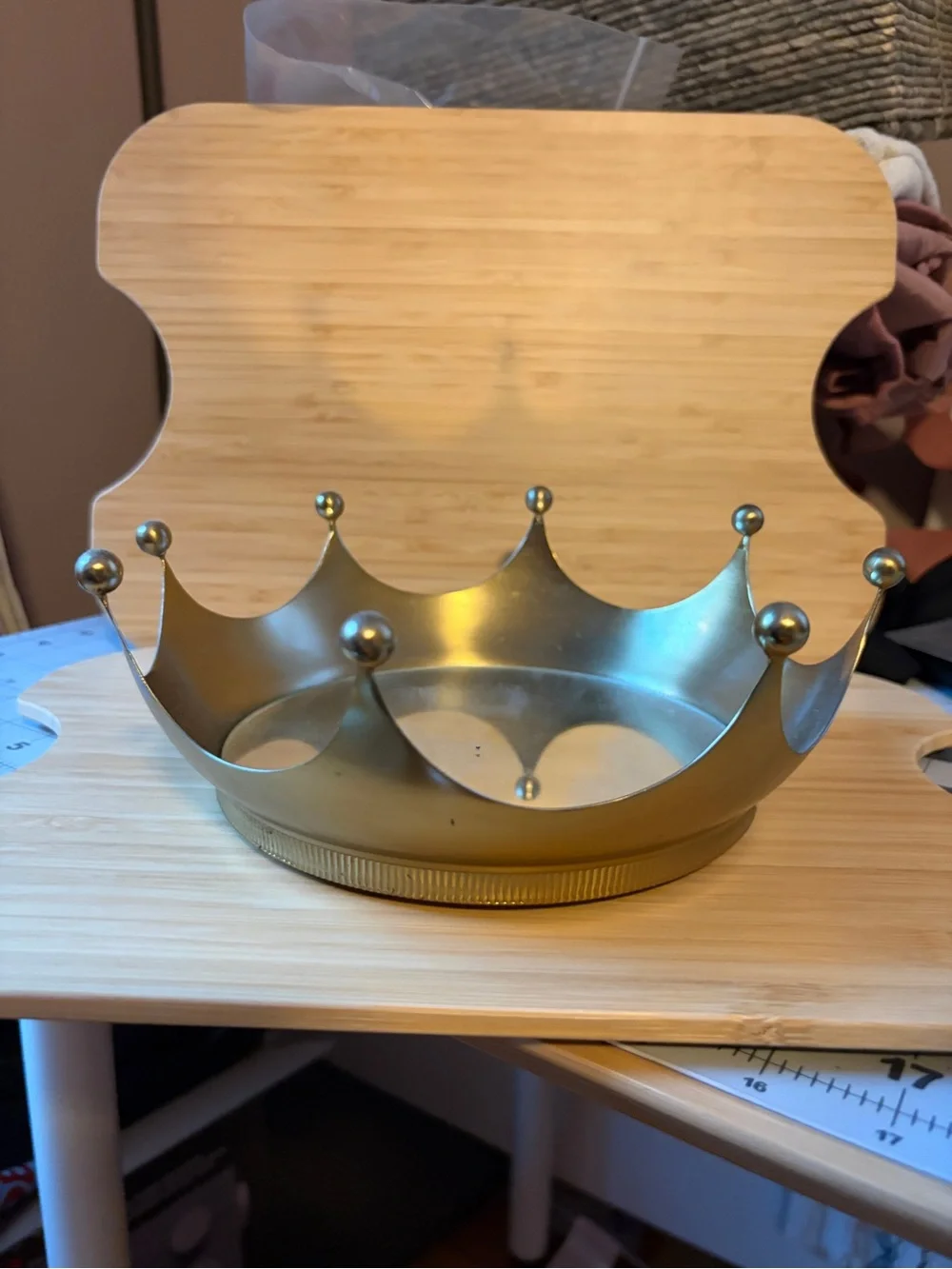 Pottery Barn Teen Gold Metal Crown Bowl